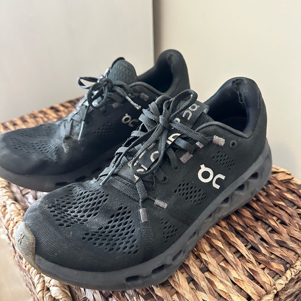 ON Cloud Running Black Mesh Sneakers | Size US. W 8.5
